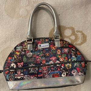 Tokidoki Colorful Dome Bag with Silver Handles